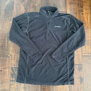 Columbia Fleece Black Quarter Zip Men’s Sz XL Tall Base Layer Gorpcore